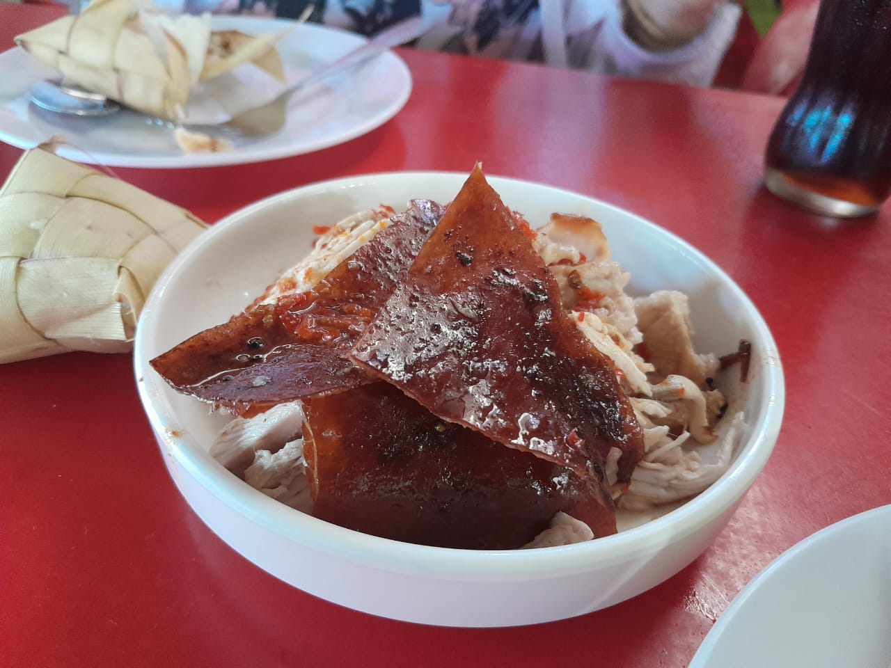 Lechon. Almost always savory and, in my particular case, spicy. The two flavors blend very well for your taste buds.