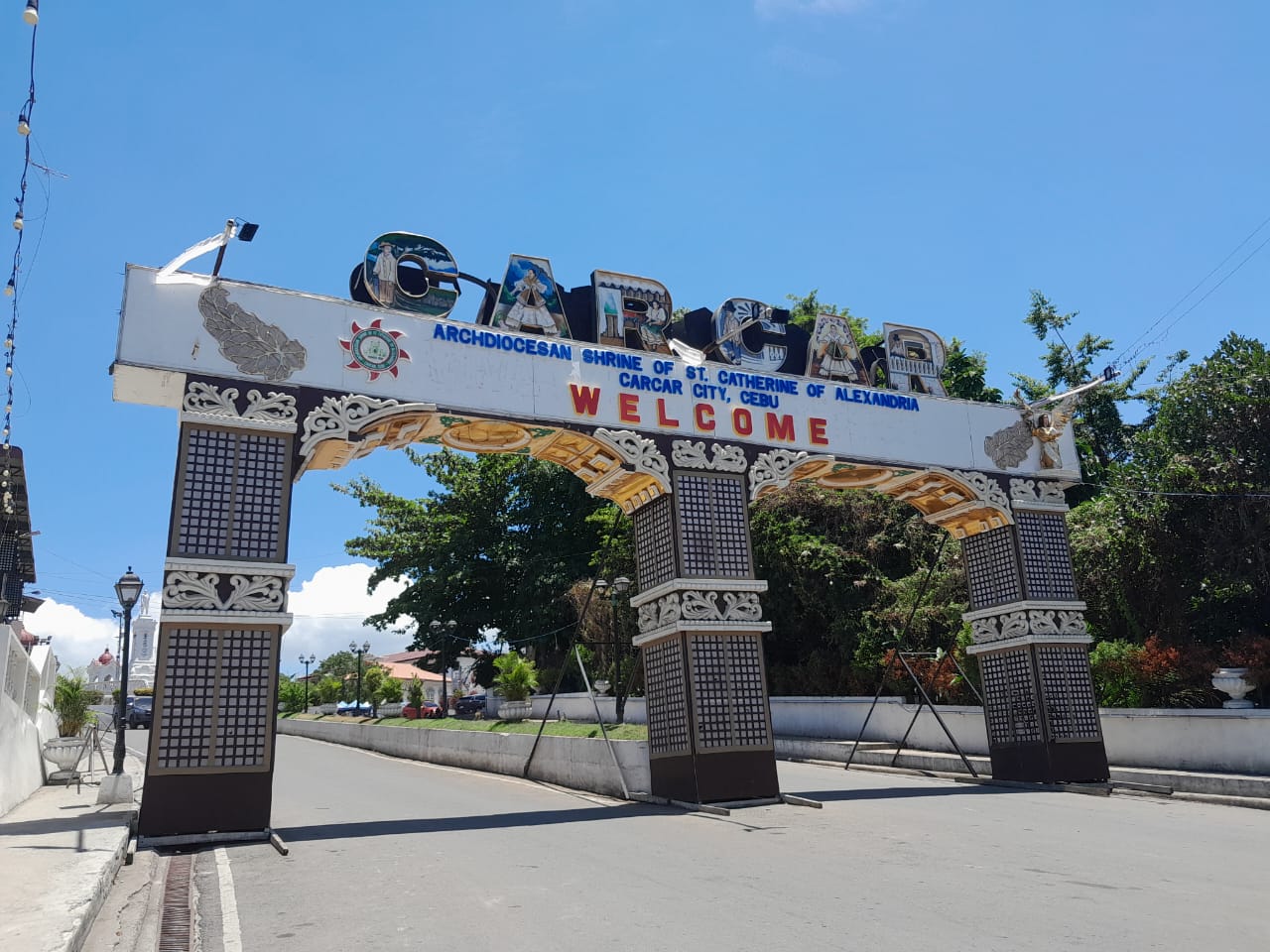 The road to the Archdiocesan Shrine of St. Catherine of Alexandria greets you with a large signage writen with the name "Carcar". It's a warm welcome to the city proper's highest point.