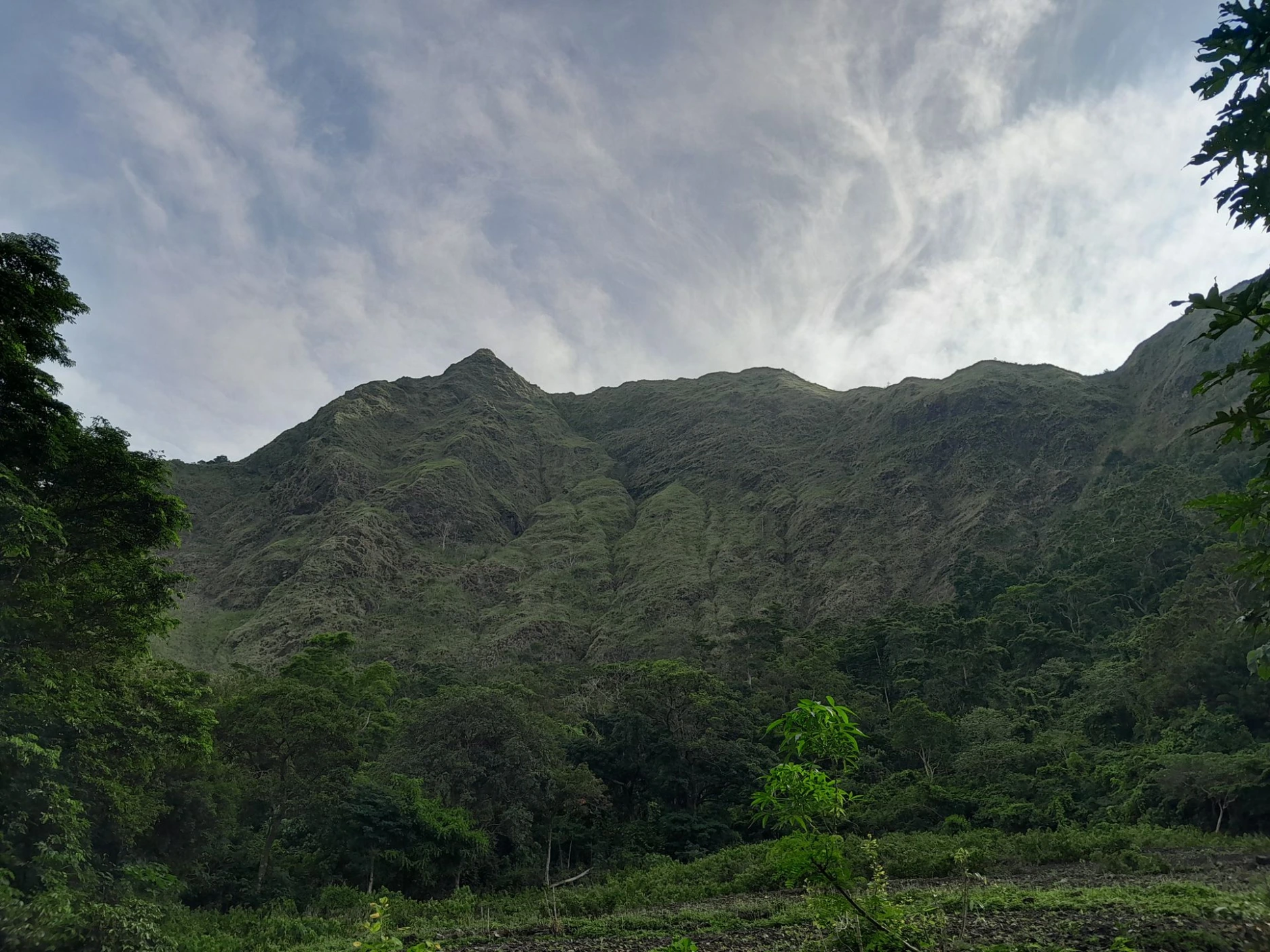 The peak can be seen at the foot of the summit which was captured in this image.